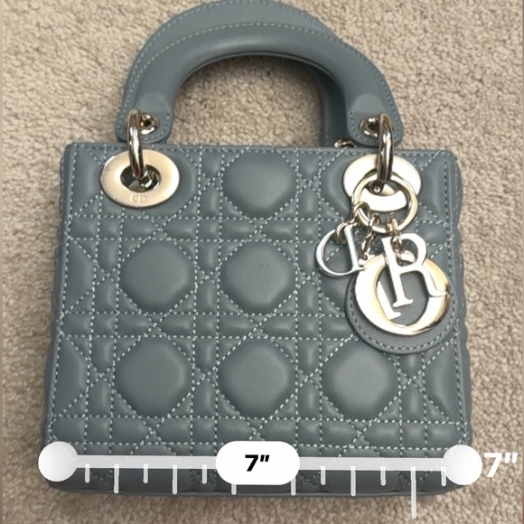 Christian Dior Cannage Mini Lady Dior Sky Blue - Picture 12 of 15
